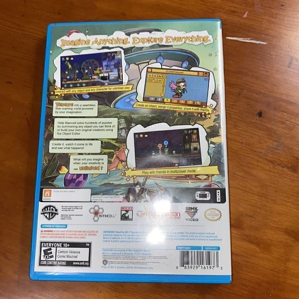 Scribblenauts Unlimited Nintendo Wii U 2012 CIB Complete